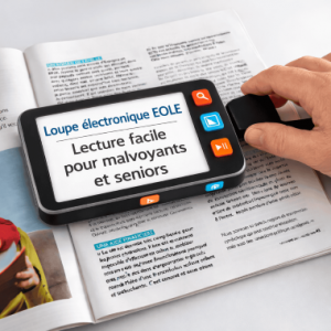 Loupe électronique EOLE 5 pouces pour malvoyants – écran 12,5 cm haute définition