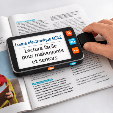 Loupe électronique EOLE 5 pouces pour malvoyants – écran 12,5 cm haute définition